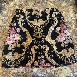 Mi Ami Francesca’s Medium Women’s Floral Skirt Gold Black And Pink - Chloe